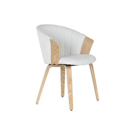 Chaise de Salle à Manger Home ESPRIT Blanc Polyester Bois 60 x 57,5 x 79 cm