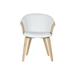 Chaise de Salle à Manger Home ESPRIT Blanc Polyester Bois 60 x 57,5 x 79 cm