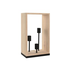 Tischlampe Home ESPRIT Braun Schwarz natürlich Holz Eisen Kiefer 50 W 220 V 30 x 16 x 50 cm