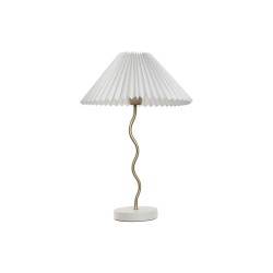 Lampe de bureau Home ESPRIT Blanc Doré Lin Métal 50 W 220 V 36 x 36 x 52 cm