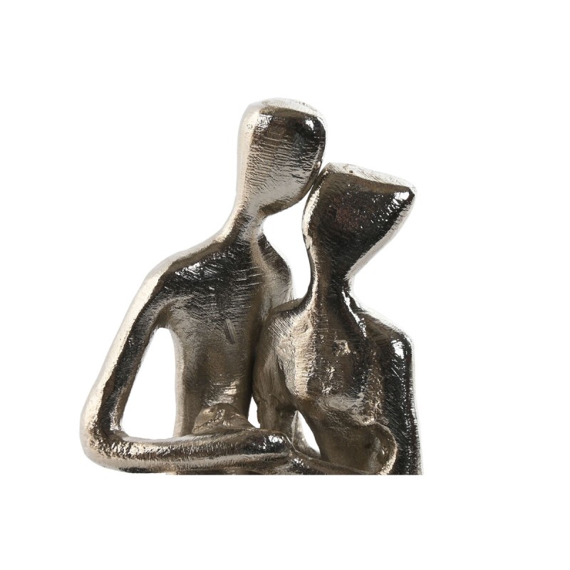 Decorative Figure Home ESPRIT Black Silver Pair 9 x 13 x 20 cm