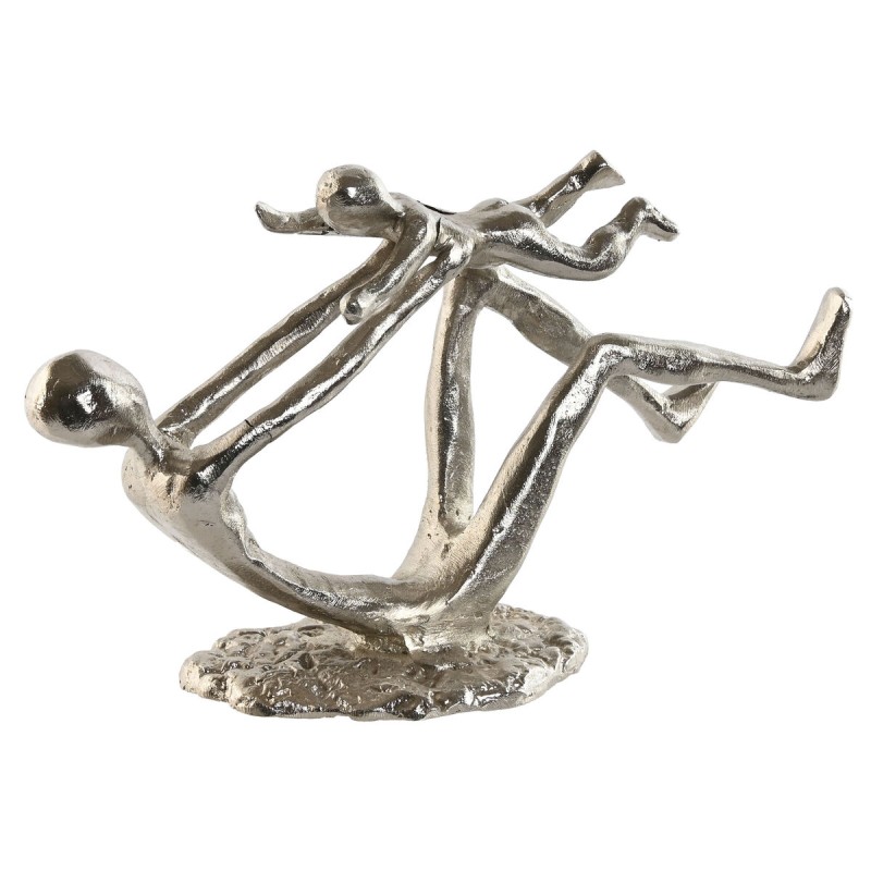 Decorative Figure Home ESPRIT Silver 25 x 8 x 14 cm (2 Units)