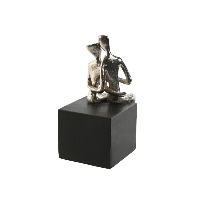 Figurine Décorative Home ESPRIT Noir Argenté Couple 9 x 13 x 20 cm