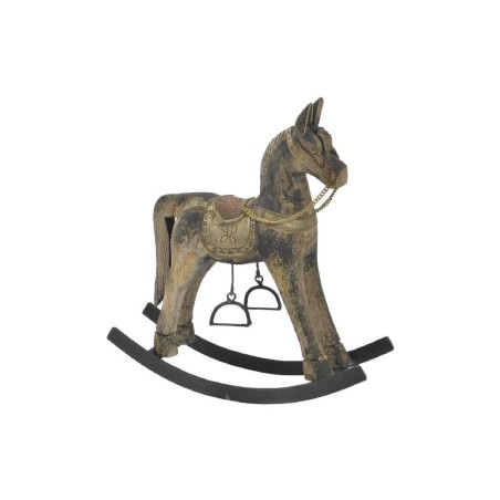 Decorative Figure Home ESPRIT Brown Black Grey Natural Horse 31 x 9 x 34 cm 32 x 9 x 34 cm