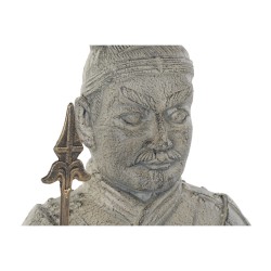 Decorative Figure Home ESPRIT Grey Oriental Warrior 37 x 36 x 120 cm