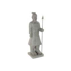 Figurine Décorative Home ESPRIT Gris Doré Oriental Guerrier 35 x 32 x 118 cm