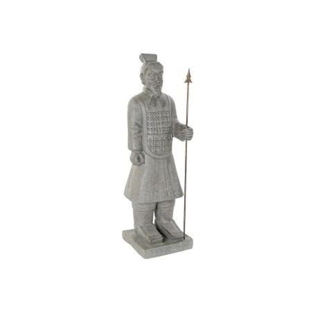 Decorative Figure Home ESPRIT Grey Golden Oriental Warrior 35 x 32 x 118 cm