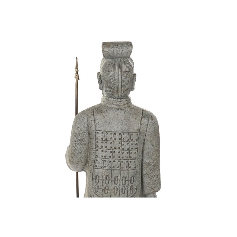 Figurine Décorative Home ESPRIT Gris Doré Oriental Guerrier 35 x 32 x 118 cm