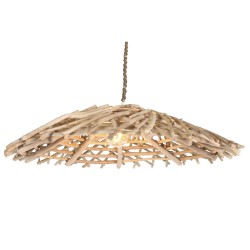 Ceiling Light Home ESPRIT Natural Wood Eucalyptus wood 50 W 100 x 100 x 18 cm