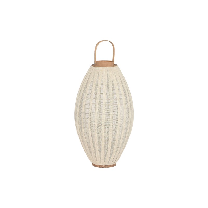 Bougeoir Home ESPRIT Blanc Naturel Bois Verre 40 x 40 x 70 cm