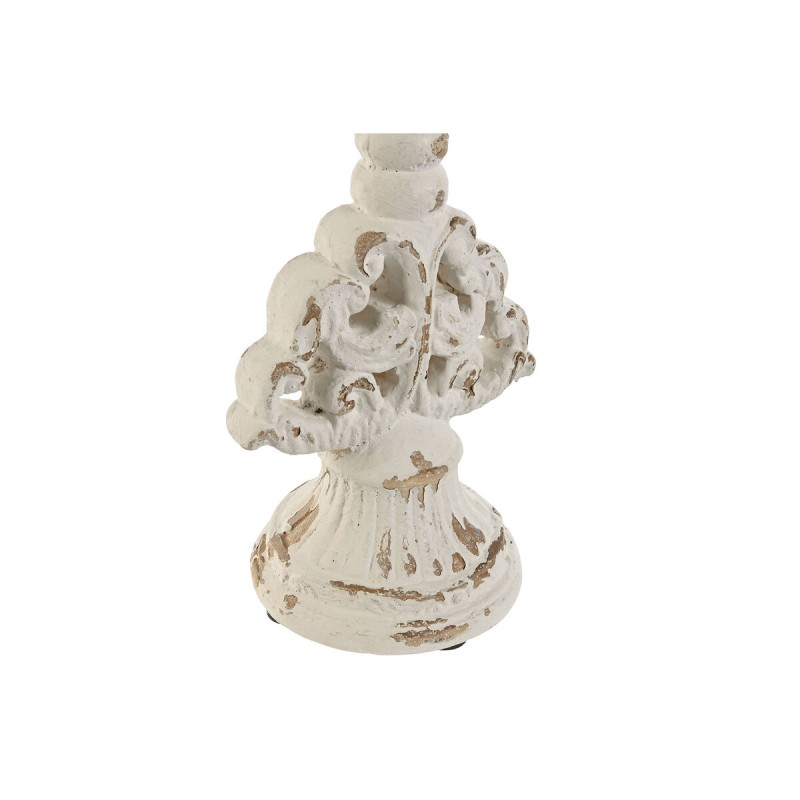 Candleholder Home ESPRIT White Resin 18 x 18 x 50 cm 18 x 15 x 51,5 cm