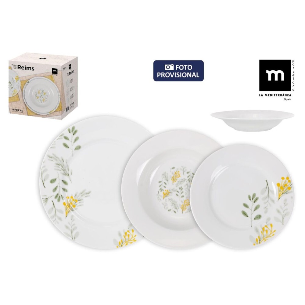 Tableware La Mediterránea Reims Circular 18 Pieces (2 Units)