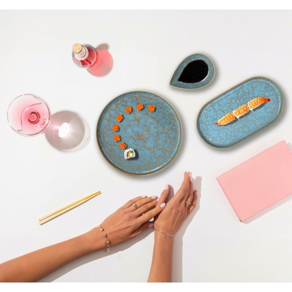 Serving Platter La Mediterránea Scratch blue (8 Units)