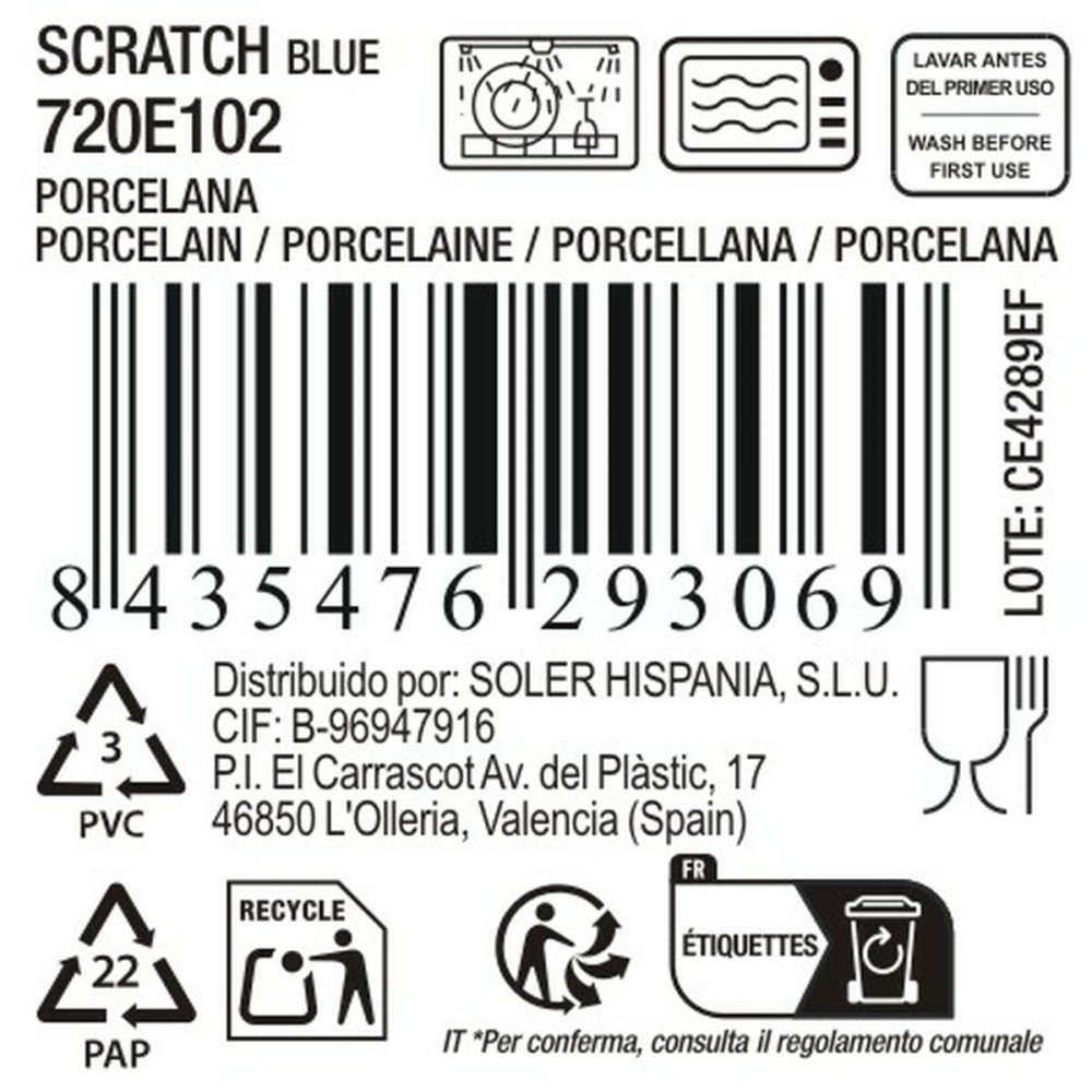 Serving Platter La Mediterránea Scratch blue (12 Units)