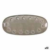 Plat à Gratin La Mediterránea Almudena Gris Oblongue 33 x 14,8 x 2,7 cm (12 Unités)