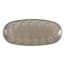 Plat à Gratin La Mediterránea Almudena Gris Oblongue 33 x 14,8 x 2,7 cm (12 Unités)