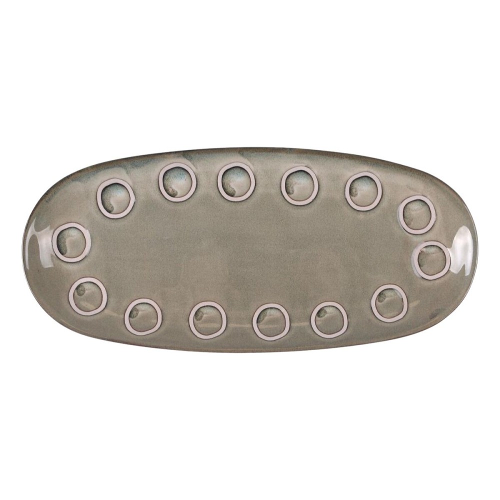 Plat à Gratin La Mediterránea Almudena Gris Oblongue 33 x 14,8 x 2,7 cm (12 Unités)