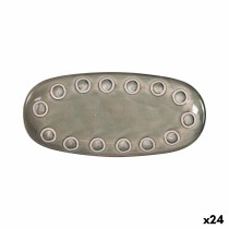 Plat à Gratin La Mediterránea Almudena Gris Oblongue 25 x 12 x 2,2 cm (24 Unités)