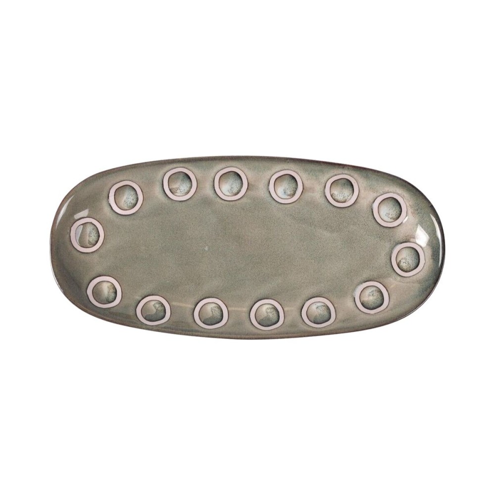 Plat à Gratin La Mediterránea Almudena Gris Oblongue 25 x 12 x 2,2 cm (24 Unités)