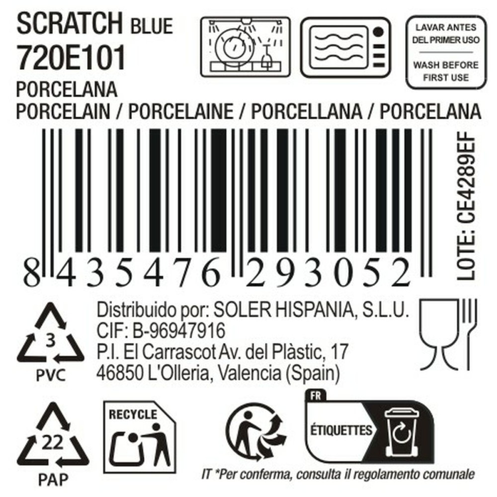 Serving Platter La Mediterránea Scratch blue (18 Units)