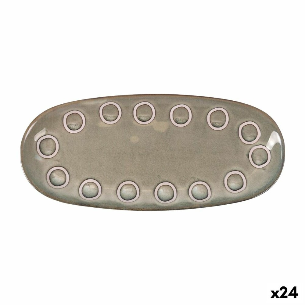 Kochschüssel La Mediterránea Almudena Grau Oval 29 x 13,5 x 2,4 cm (24 Stück)