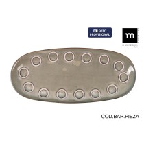 Kochschüssel La Mediterránea Almudena Grau Oval 29 x 13,5 x 2,4 cm (24 Stück)