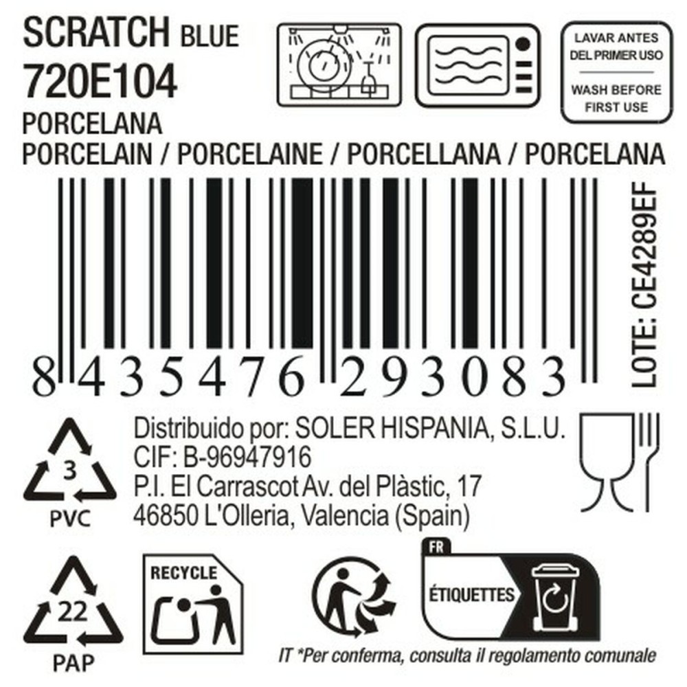 Serving Platter La Mediterránea Scratch blue (6 Units)