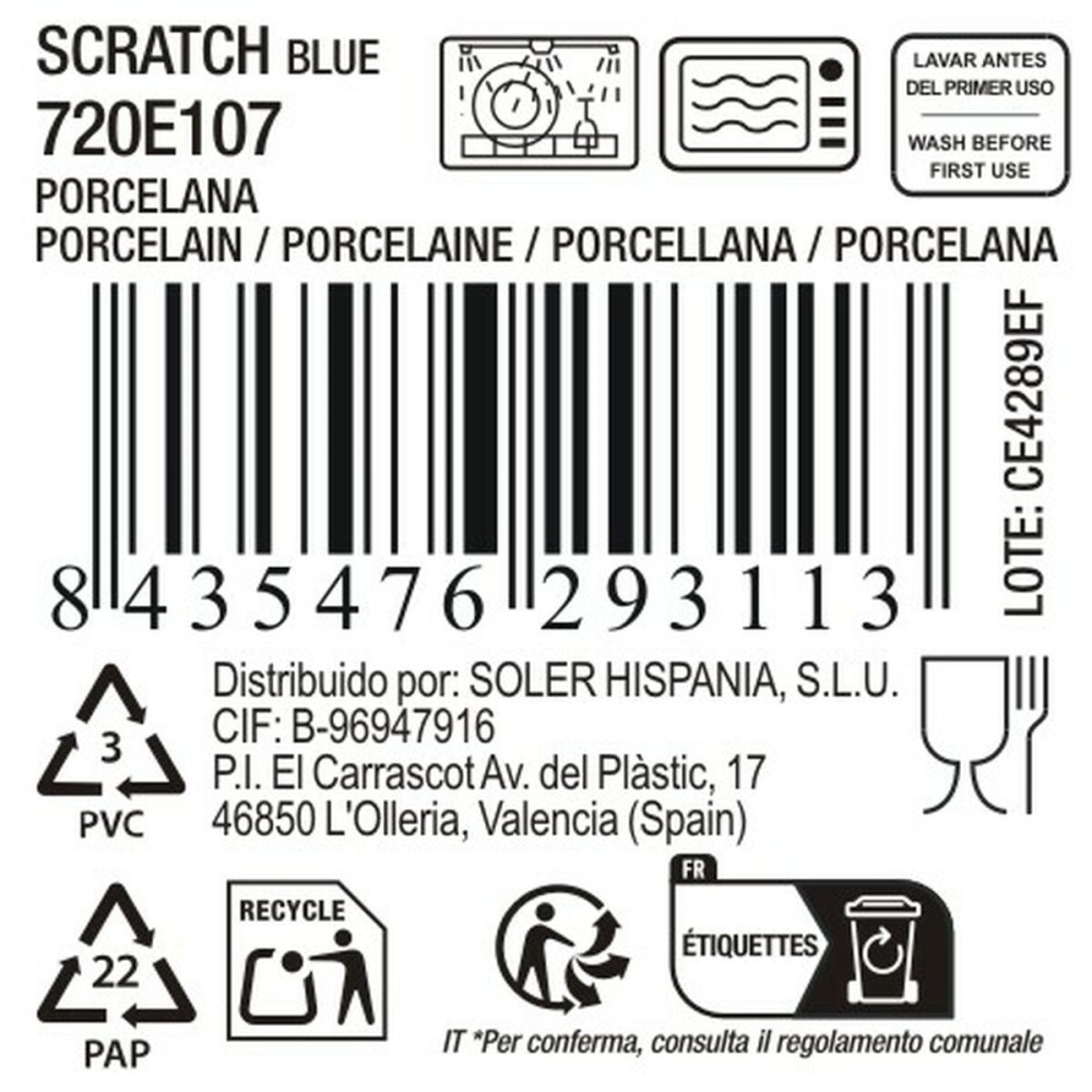 Serving Platter La Mediterránea Scratch blue (18 Units)