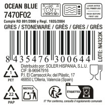 Assiette plate La Mediterránea Ocean blue (12 Unités)