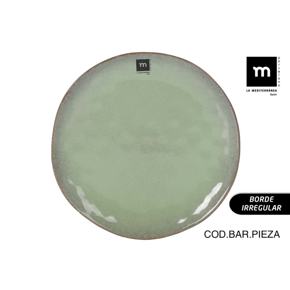 Assiette plate La Mediterránea Macarella green Ø 26,5 cm (12 Unités)