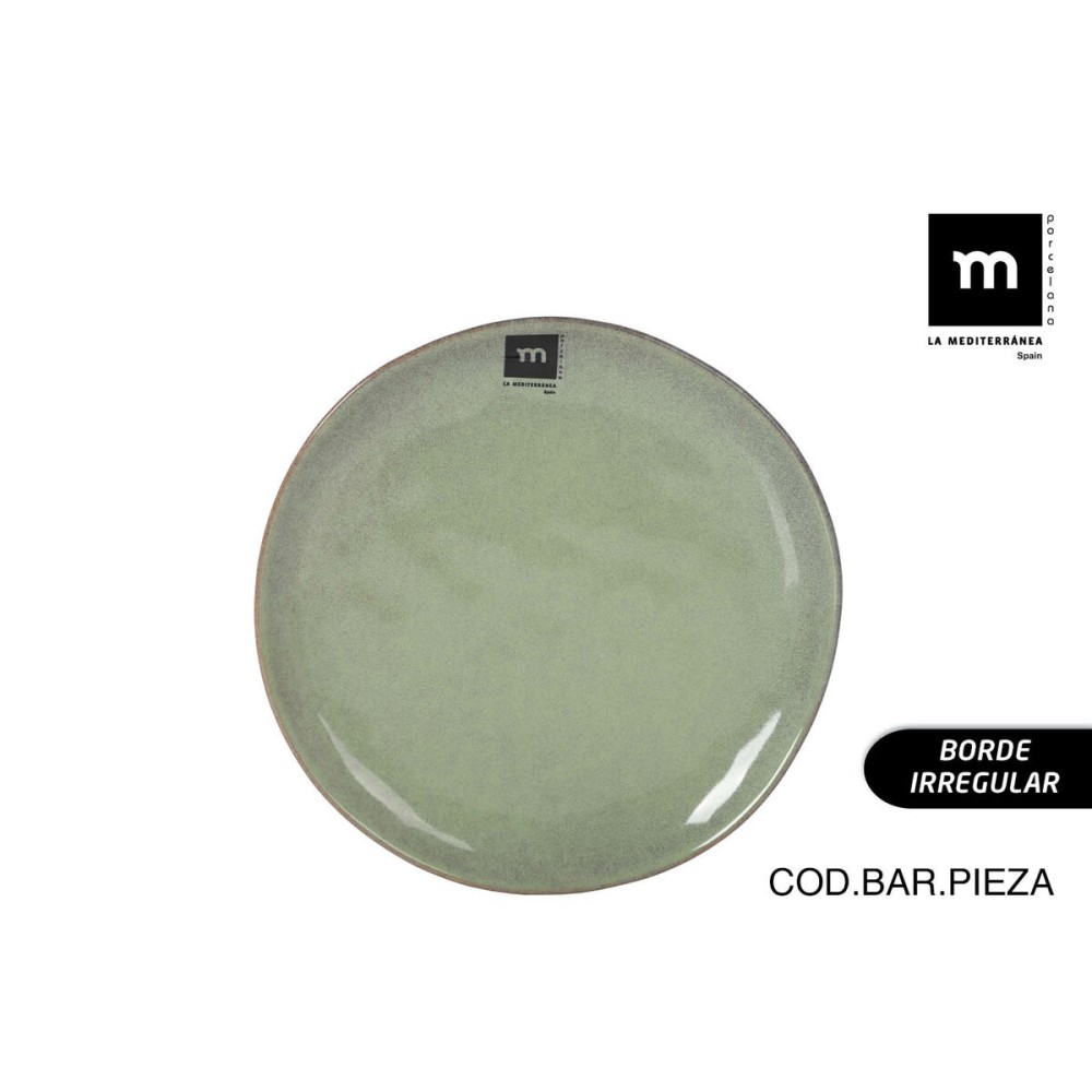 Assiette plate La Mediterránea Macarella green Ø 20,5 cm (24 Unités)