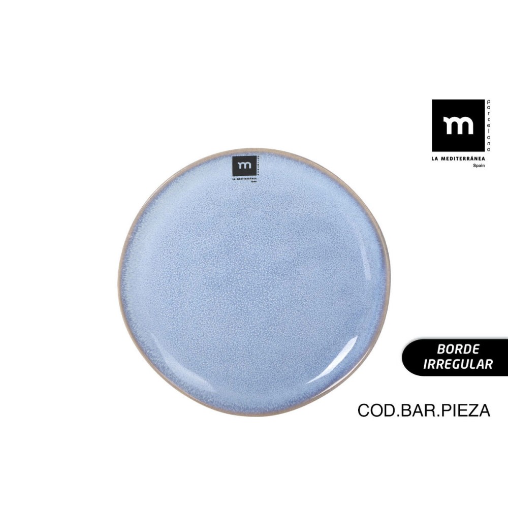 Assiette plate La Mediterránea Macarella blue Ø 20,5 cm (24 Unités)