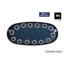 Kochschüssel La Mediterránea Almudena Blau Oval 25 x 12 x 2,2 cm (24 Stück)