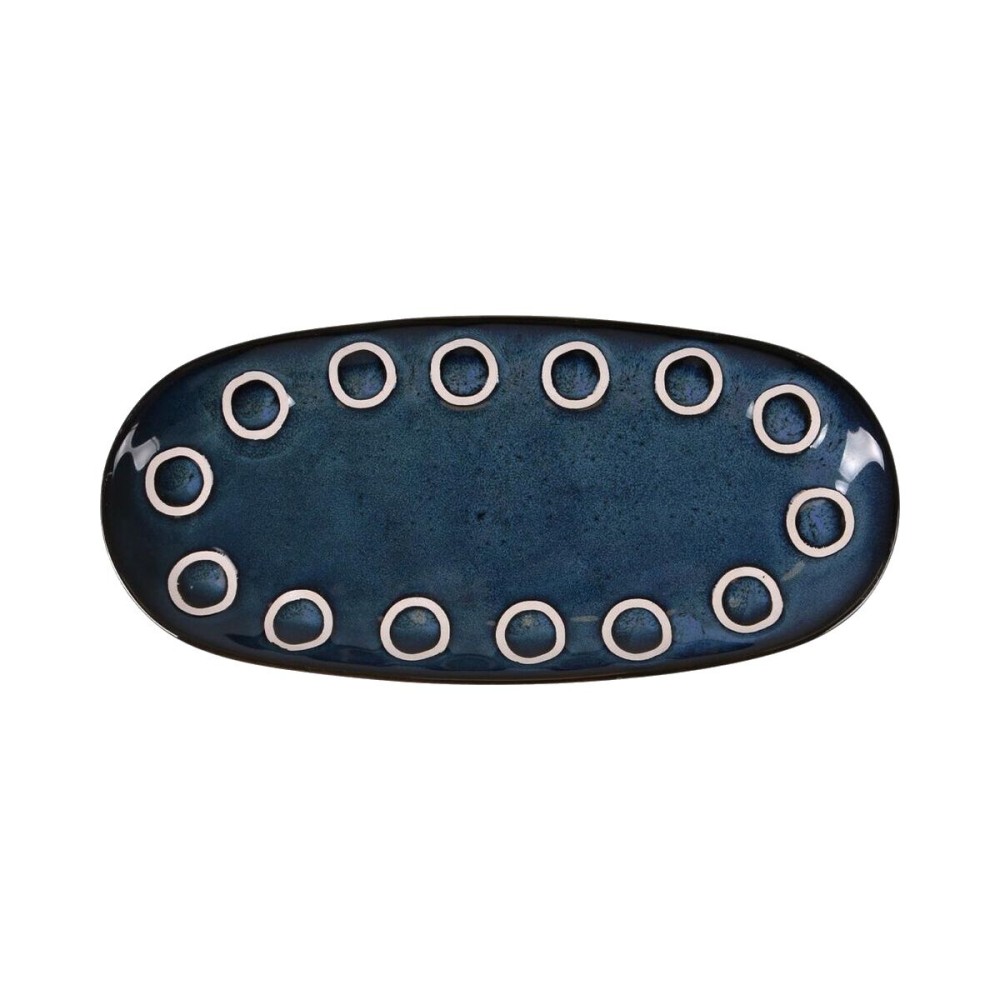Plat à Gratin La Mediterránea Almudena Bleu Oblongue 25 x 12 x 2,2 cm (24 Unités)