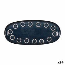 Plat à Gratin La Mediterránea Almudena Bleu Oblongue 29 x 13,5 x 2,4 cm (24 Unités)
