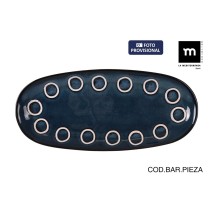 Plat à Gratin La Mediterránea Almudena Bleu Oblongue 29 x 13,5 x 2,4 cm (24 Unités)
