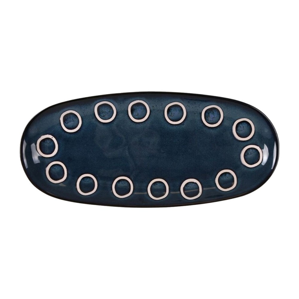 Plat à Gratin La Mediterránea Almudena Bleu Oblongue 29 x 13,5 x 2,4 cm (24 Unités)