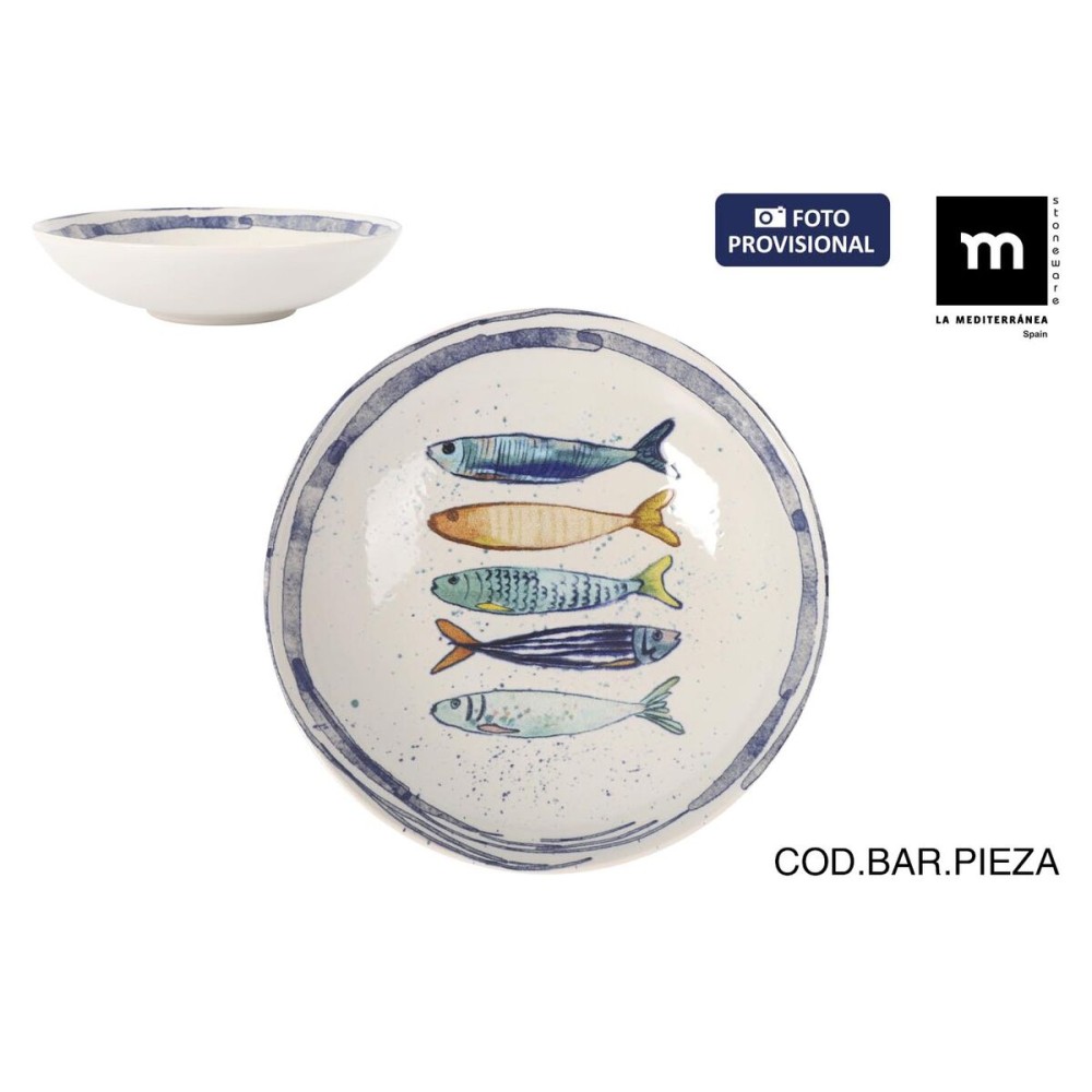 Assiette creuse La Mediterránea Peixe Ø 21 cm (12 Unités)