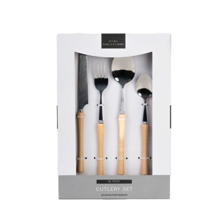 Cutlery set Romimex Silver Metal 28 x 7 x 19 cm 24 Pieces