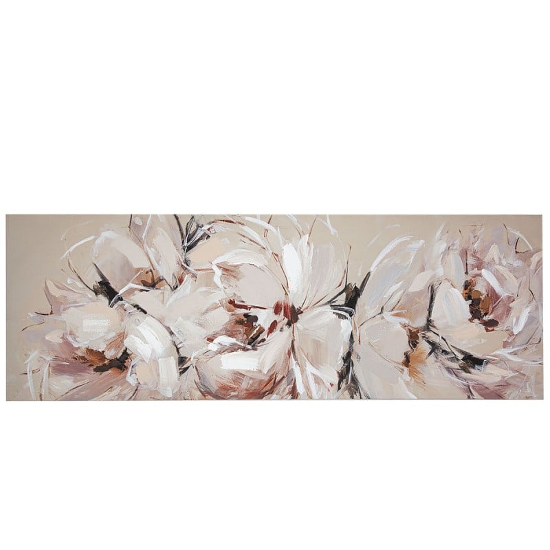 Cadre Huile Romimex Toile Fleurs 150 x 50 x 4 cm