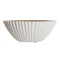 Saladier DKD Home Decor Blanc Naturel Bois de manguier 30 x 30 x 12 cm