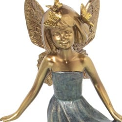 Decorative Figure Alexandra House Living Golden Acrylic Plastic Melamin Fairy