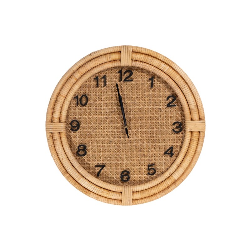 Wanduhr Romimex Braun korb Tannenholz Holz MDF 46 x 46 x 6 cm