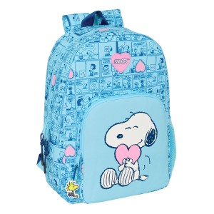 Schulrucksack Snoopy Love Blau 30 x 46 x 14 cm