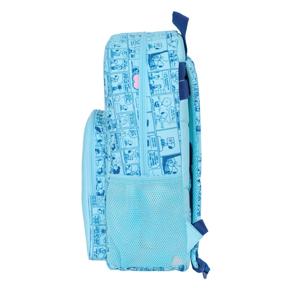 School Bag Snoopy Love Blue 30 x 46 x 14 cm