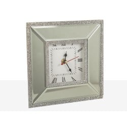 Horloge de table Romimex Argenté verre 20 x 20 x 5 cm