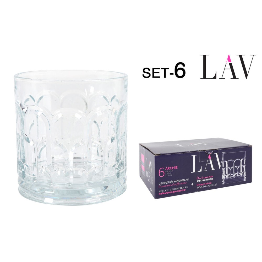 Set of glasses LAV Archie 0,37 L 6 Pieces (4 Units)
