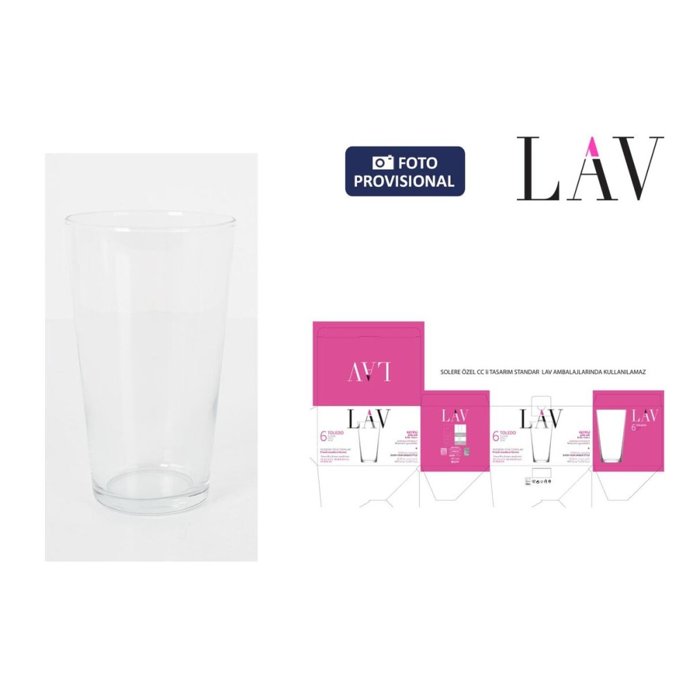 Set of glasses LAV Toledo 6 Pieces (4 Units)