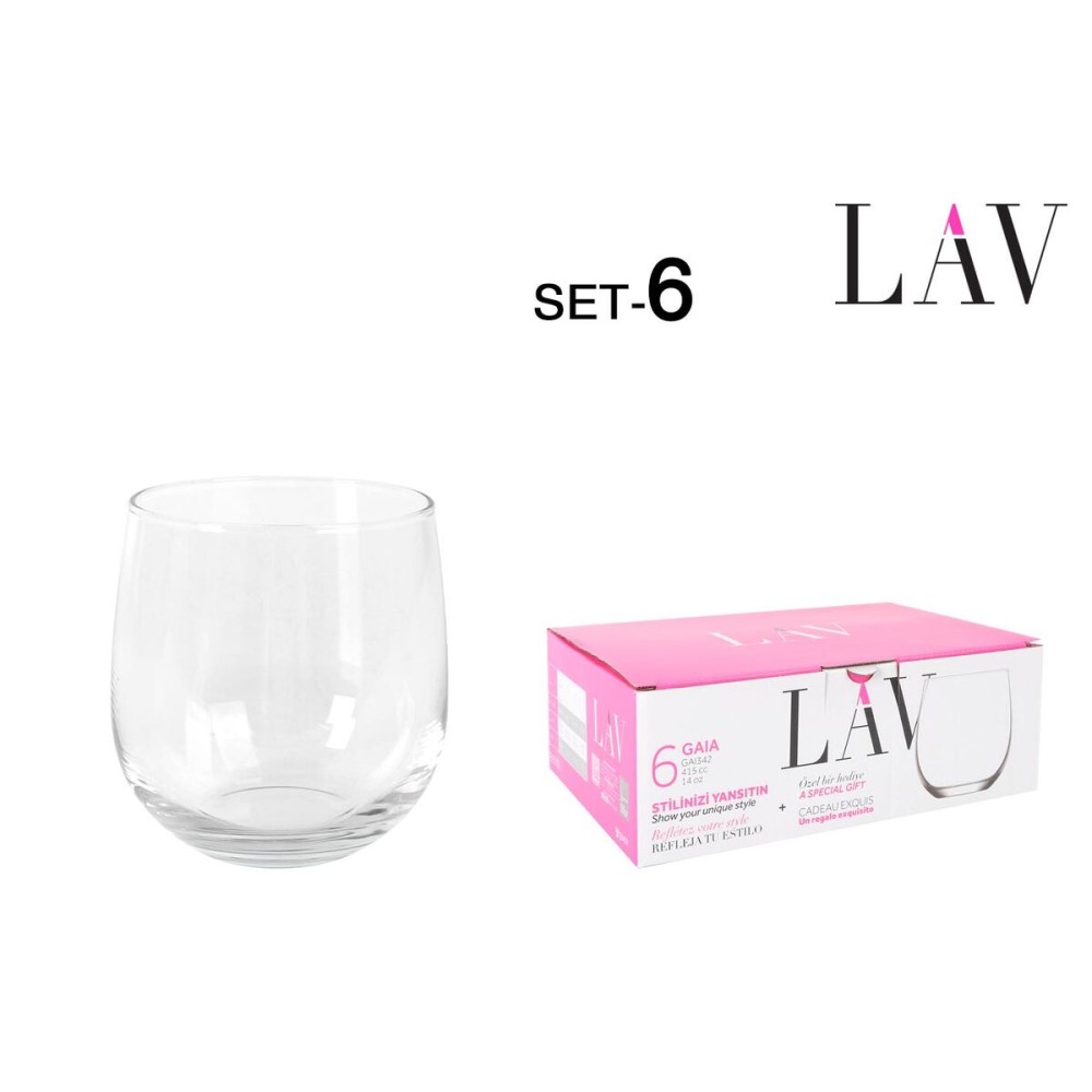 Gläserset LAV Gaia 415 ml 6 Stücke (8 Stück)