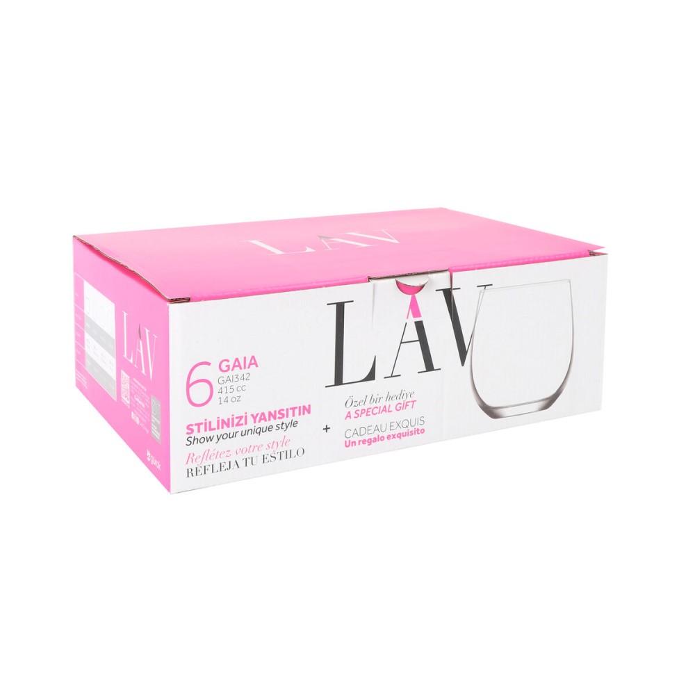 Set of glasses LAV Gaia 415 ml 6 Pieces (8 Units)